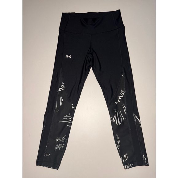 Women's Under Armour Leggings Black White Size M - Picture 1 of 4